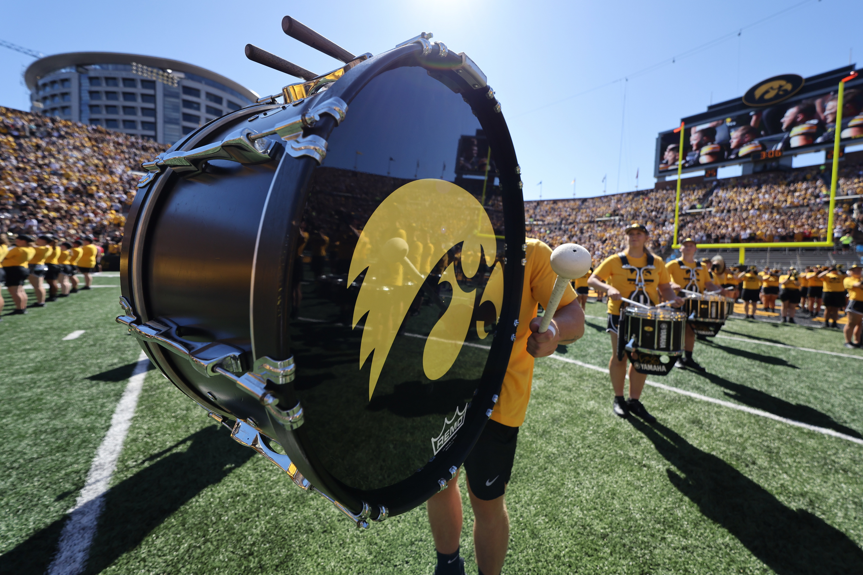 Bass drum in Kinnick Stadium