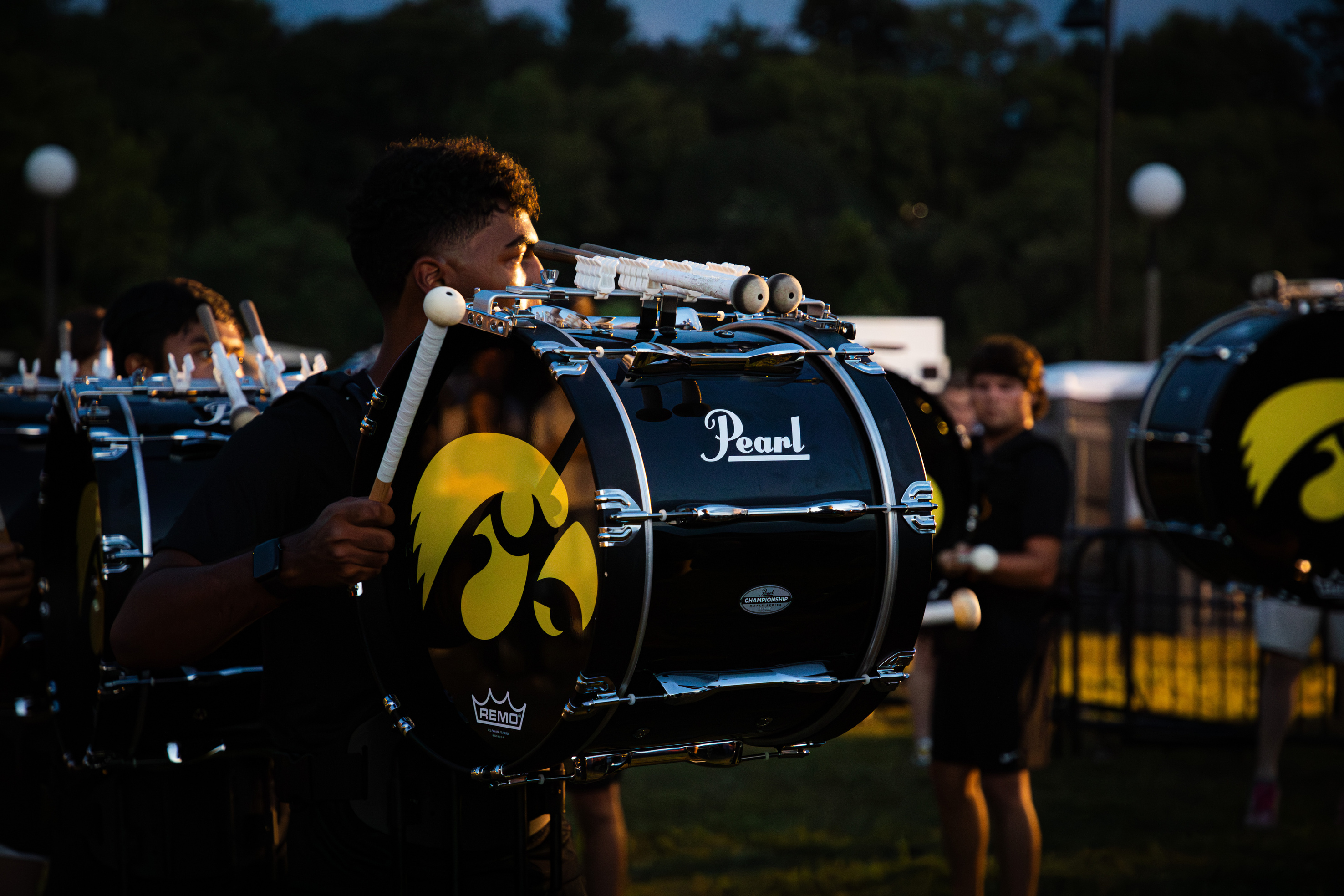 Bass Drum player performing