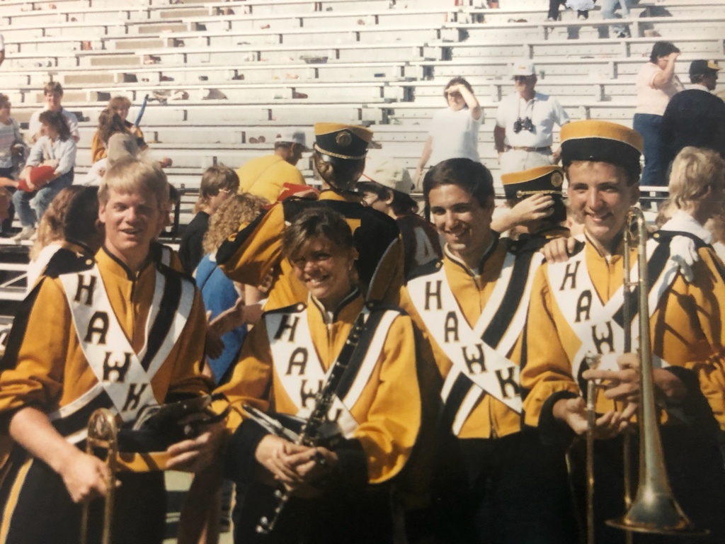 Andy Boysen and friends in the Hawkeye Marching Band