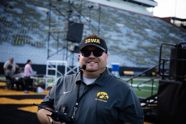 Dr. Eric Bush at Kickoff at Kinnick 2024