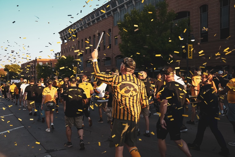Alumni Band in the 2025 Homecoming Parade