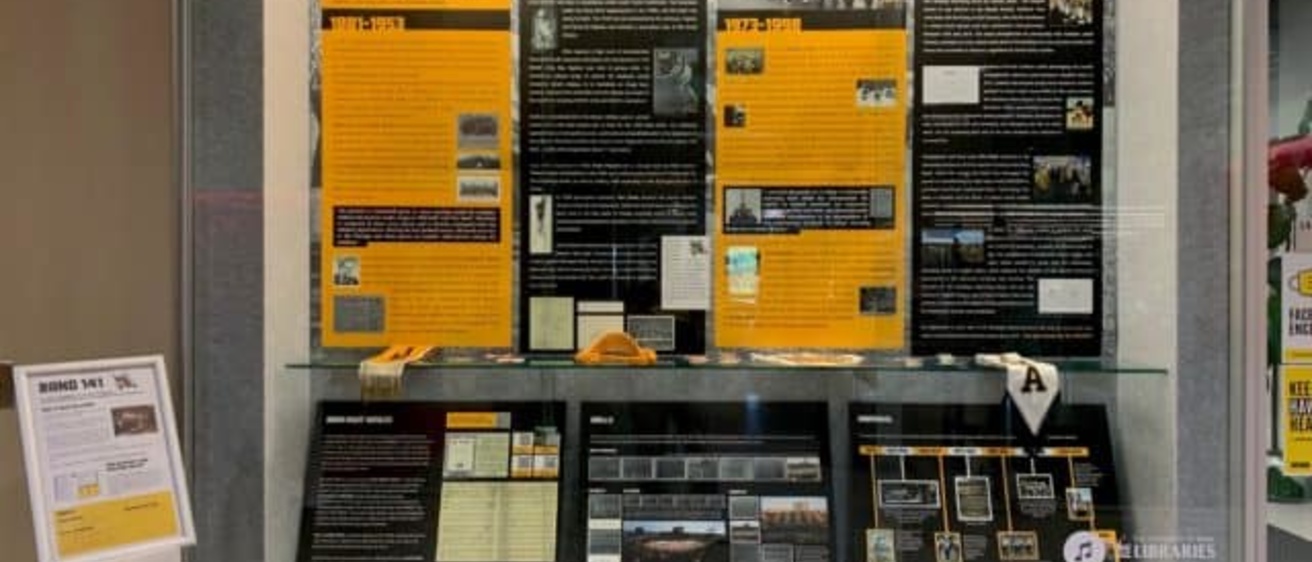 Band 141 Exhibit in Voxman Music Building