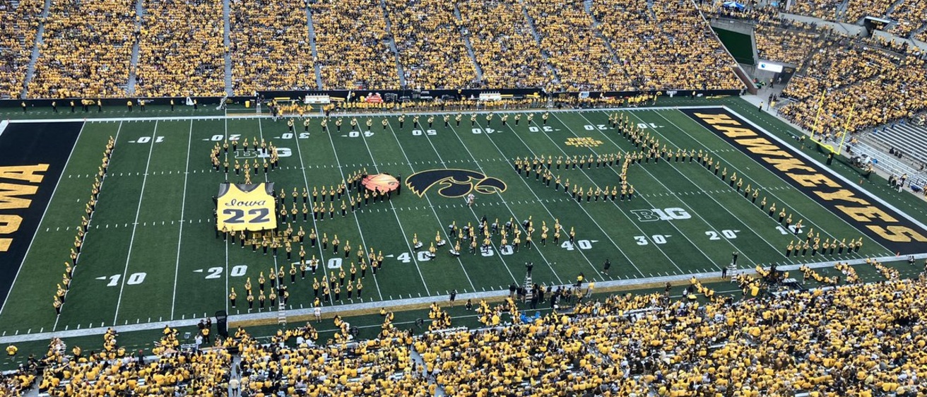 HMB performing Caitlin Clark Drill in Kinnick Stadium
