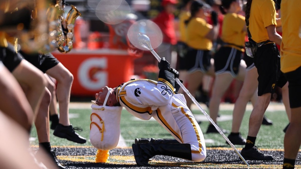 Brandon Alpers performing in Pregame in Kinnick Stadium