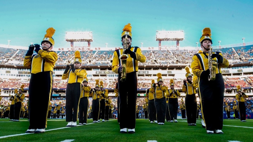 Photo of HMB members performing at the Music City Bowl
